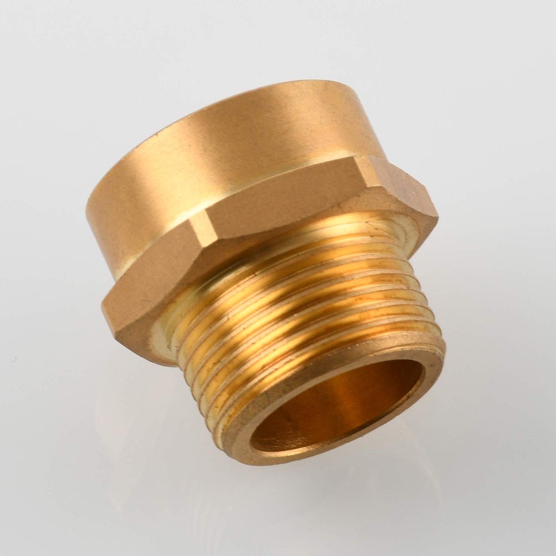 Tecmolog Brass Garden Hose Fitting Connector G Thread (Metric BSP) 3/4" Female to NPT Male Thread 3/4" Pipe Fitting Adapter, SBA037A - Image 5